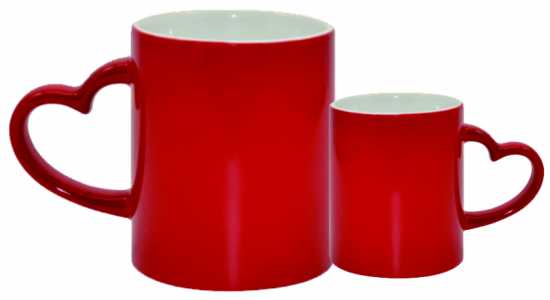 B3XH-R Sublimaciona magicna solja rucica srce - crvena